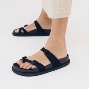 Birkenstock 1774 Mayari Black Suede Sandals